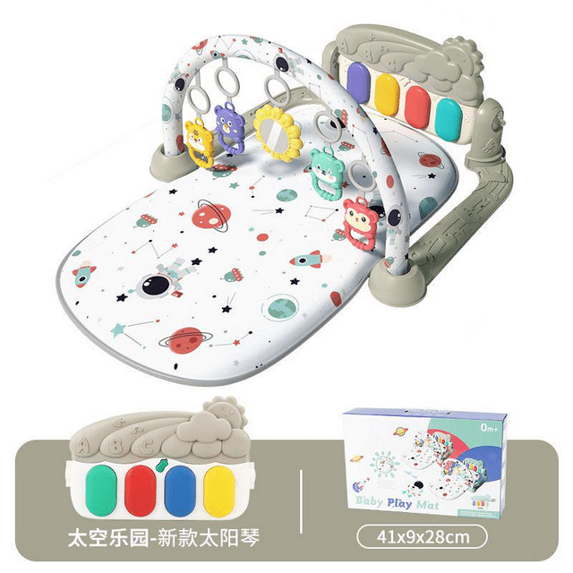 Baby Gym Mat , HDJ Upgrade Play Mat with Toys for Boys and Girls Baby Shower Gift , Gray